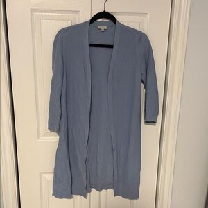 Talbots Light Blue Open-Front Cardigan